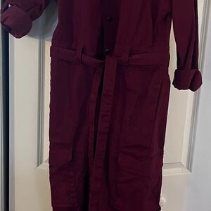 American Bazi Deep Burgundy Jumpsuit